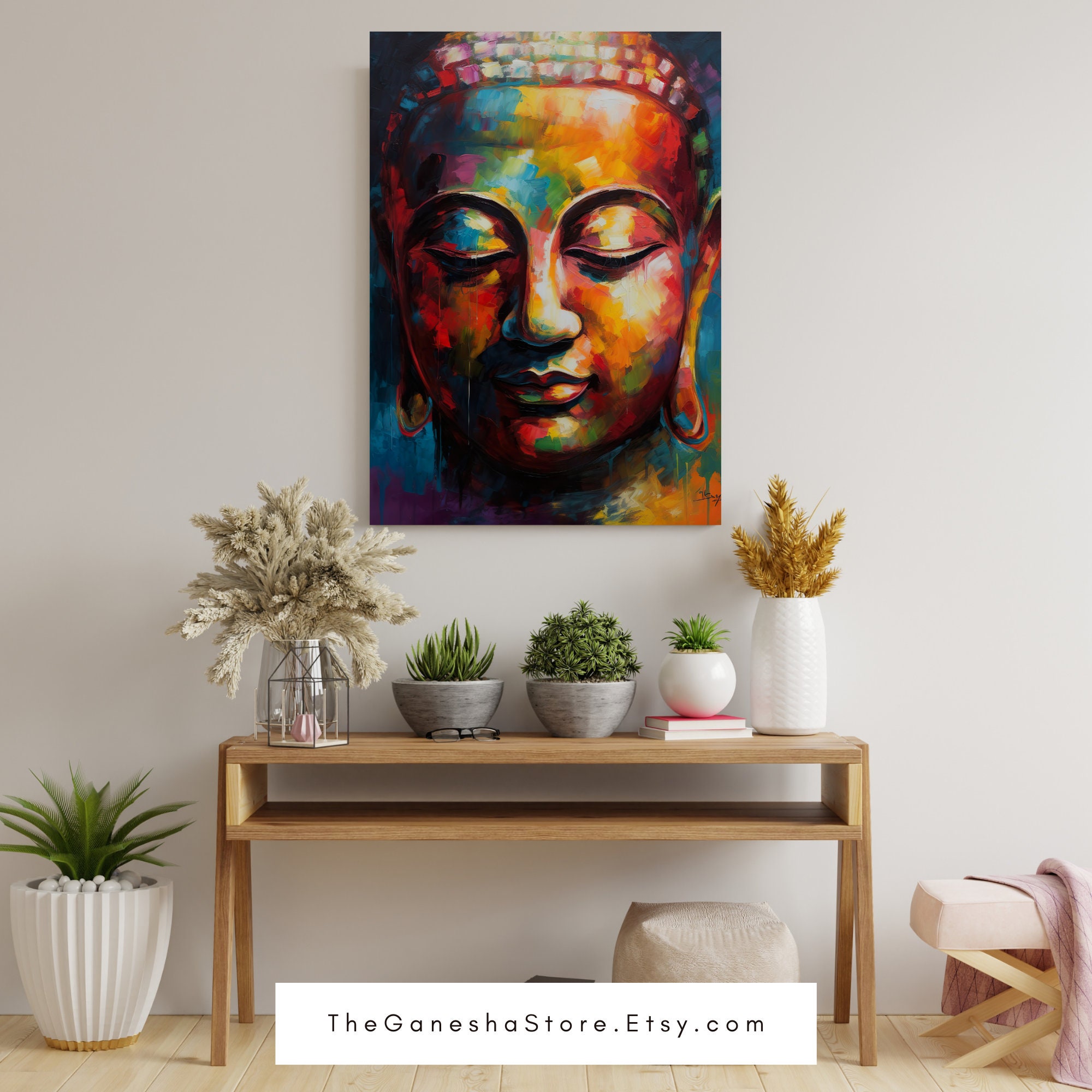Buddha Spiritual Wall Art | Buddha Art Print | Rainbow Wall Art ...