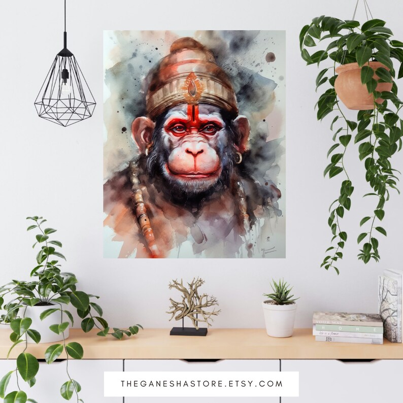 Hanuman Art Hanuman Poster Hanuman Painting Spiritual Warrior Hinduism ...
