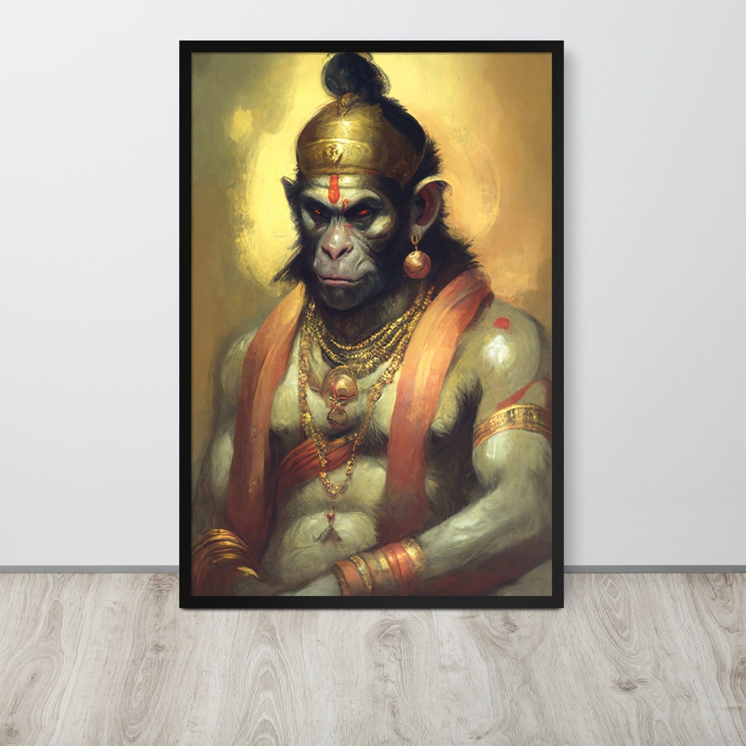 Lord Hanuman Art Print - Hindu Wall Art & Spiritual Warrior Art for Men ...