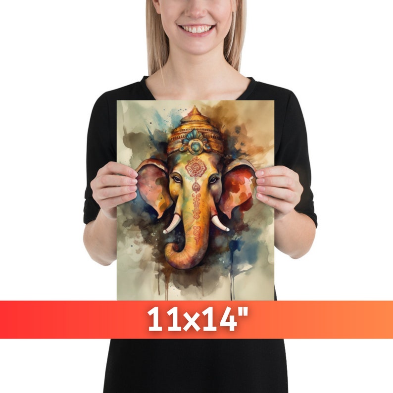 Lord Ganesh Wall Art Ganesha Watercolor Ganesh Poster Ganesha Poster Ganesh Painting Ganesha Art