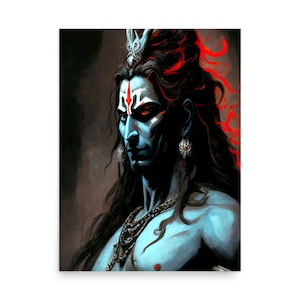 Shiva Digital Art | Yoga Printables | Enlightenment | Hindu God | Tantra | Hindu Art | Yoga Art | Mystic Art | Meditation Art | Hinduism