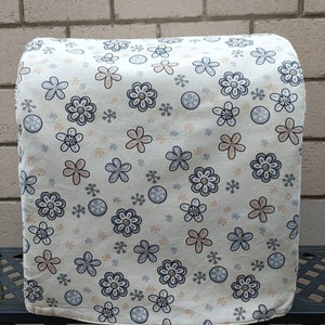Protective cover for Thermomix TM5 / TM6 - cover, 2-layer - &quot;beige flowers&quot;