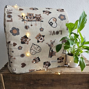Protective cover for Thermomix TM5 / TM6 - cover, 2-layer in &quot;lovely Owls&quot;