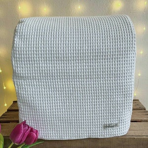 Protective cover for Thermomix TM5 / TM6 - cover, 2-layer in "white waffle piquet"