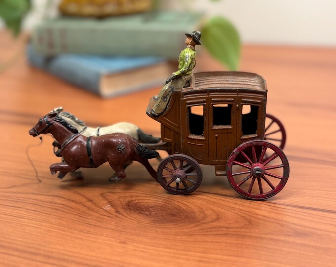 Vintage Johillco Wild West Stagecoach With Cowboy and Horses - Etsy