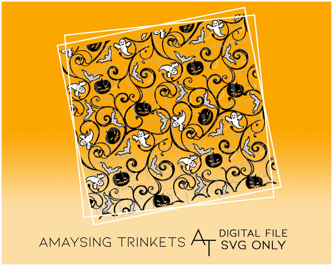 Halloween Tumbler Wrap SVG Etsy