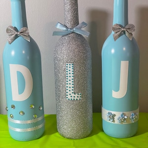 Hand Painted Wine Bottles, Wine Bottle Decor, Home Decor,