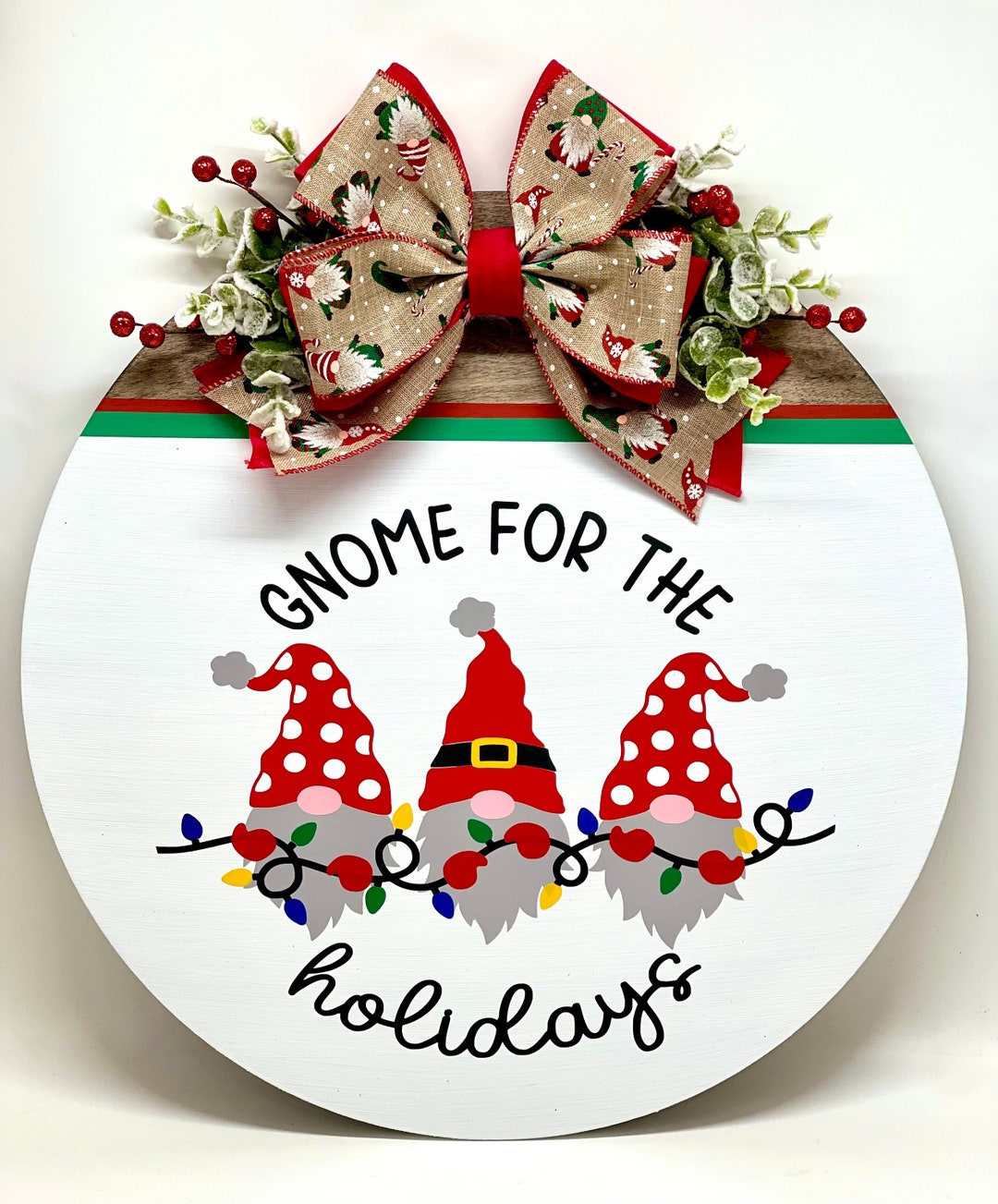 16 Gnome Door Hanger Christmas Gnome Door Hanger Christmas Door Hanger