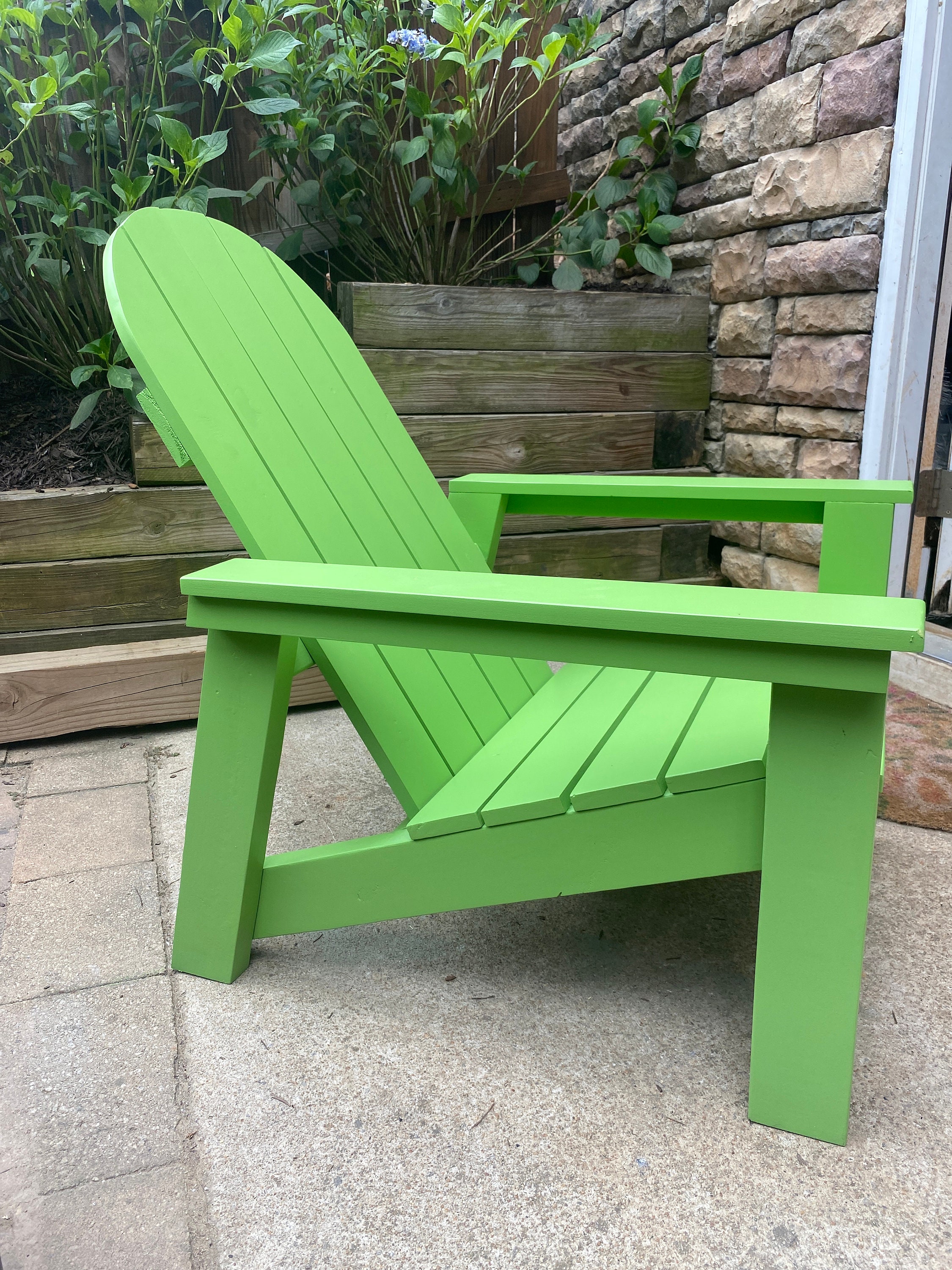 Handmade Solid Wood Adirondack Chair Etsy UK