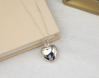 Custom Engraved Double Heart Locket and Necklace for Ashes