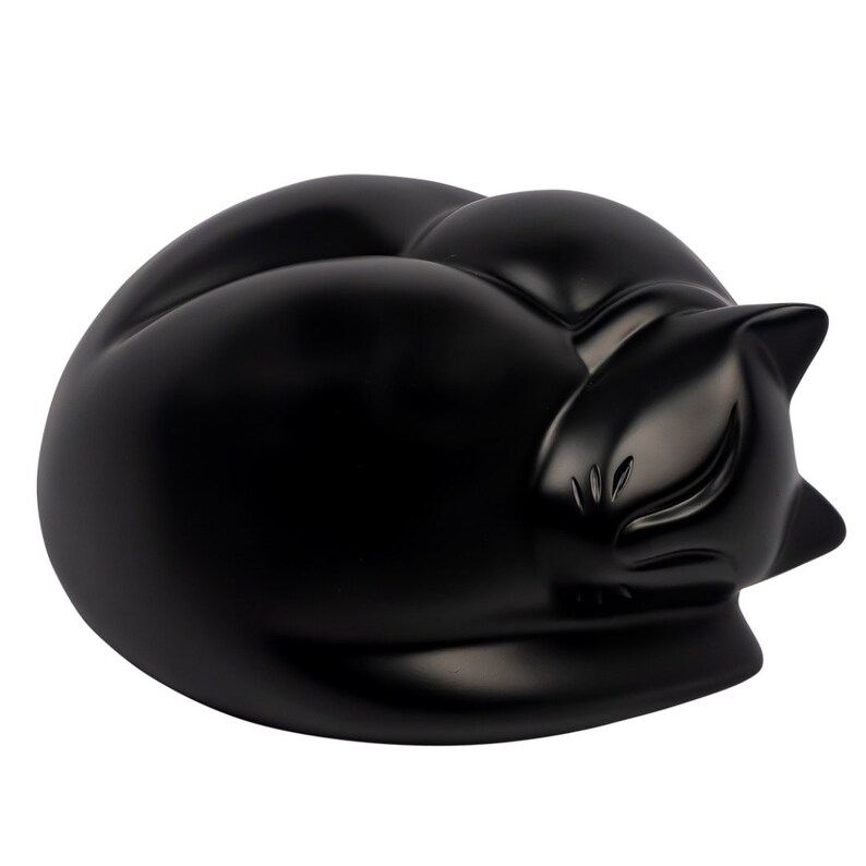 Sleeping Cat Pet Urn Black Cat Cremation Urn for Ashes Etsy
