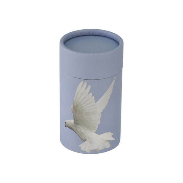 Ascending Dove Scattering Tube - Extra Small, Biodegradable Cremation Urn for Ashes, Extra Small Sized Cremation Urn, 5.25 Inches High