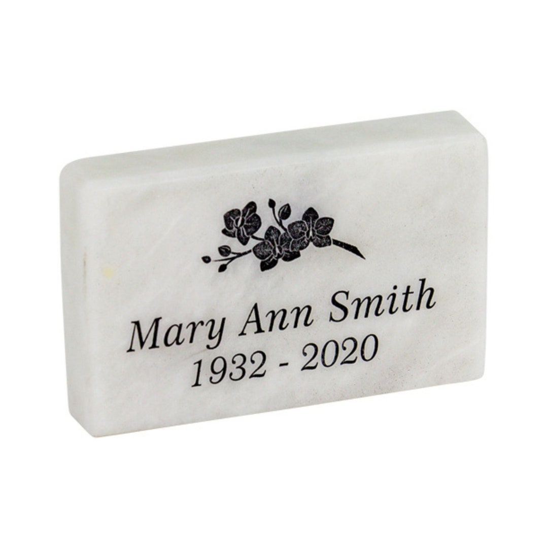 Custom Marble Engravable Name Plate Soft White, White Name Plate