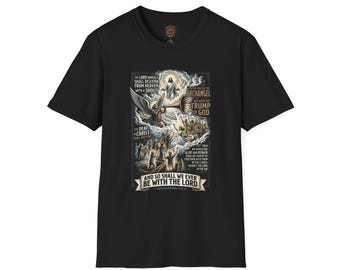 Rapture and Second Coming Illustration T-Shirt | Christian Scripture Design