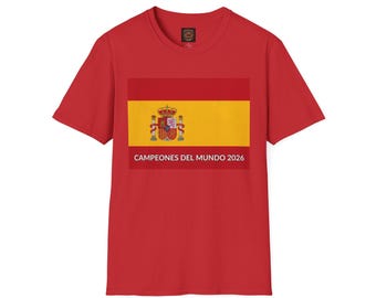 Spain World Cup Champions Spanish Flag España Campeones Del Mundo 2026 T-Shirt | Spanish Football Jersey Style