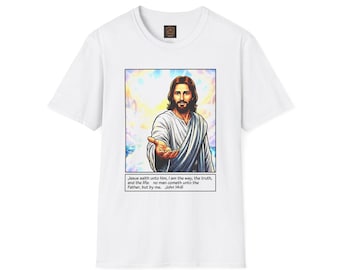 Jesus Christ The Way The Truth The Life illustration T-Shirt | Scripture John 14:6 tee