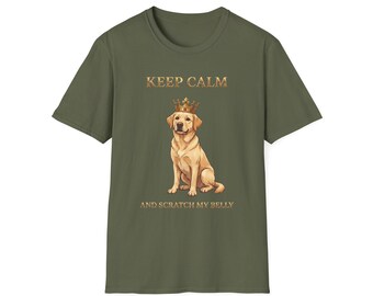 Keep Calm Labrador Crown T-Shirt | Dog Rescue Lover Tee