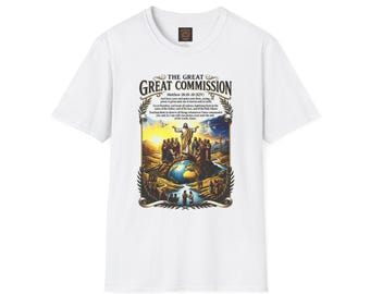 Christian T-Shirt | The Great Commission Matthew 28:18-20 Scripture Print