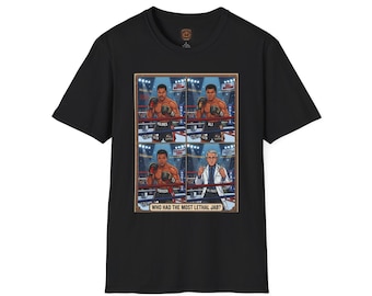 The Most Lethal Jab Portraits T-Shirt | Vintage Fight Poster Design