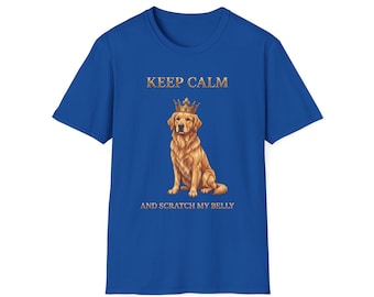 Keep Calm Golden Retriever Crown T-Shirt | Dog Mom, Pet Lover Tee