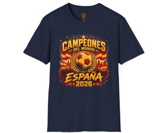 Campeones del Mundo España Spain World Champions 2026 T-Shirt | Soccer World Cup Design