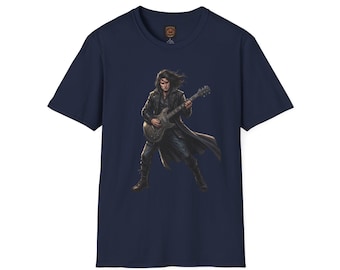 Rock Guitarist Illustration T-Shirt | Electric Guitar Player Tee