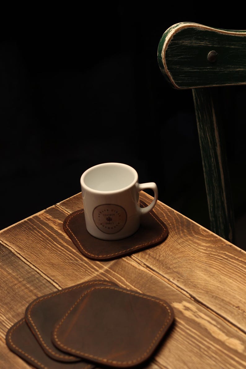 leather coaster
