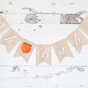 Oh Baby Peach Banner, Baby Shower or Gender Reveal Party Decor, Peach Banner, Peach Baby Shower, Baby Shower Banner,Oh Baby Sign Printable