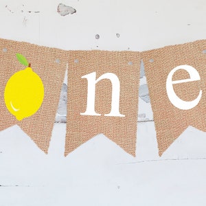 Lemonade Party Decor, Lemonade 1st Birthday Decoration, Lemon Birthday Banner, Lemonade Highchair Banner, 1st Birthday Photo Prop Printable