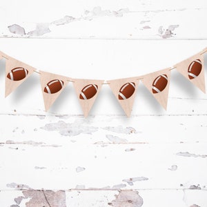 Football Burlap Banner, Football Banner, Football Decor, Football Party Sign, Sports Banner, Sports Party, Super Bowl Decor Printable