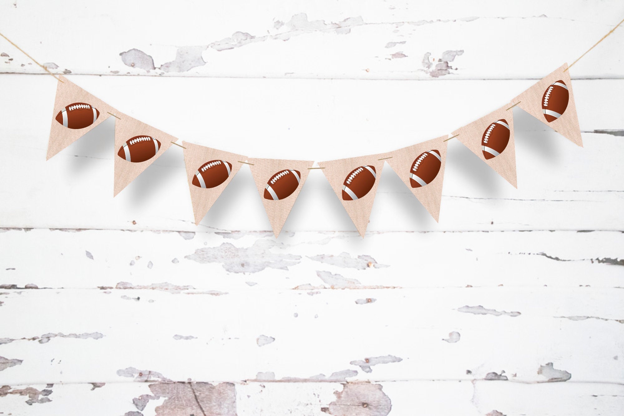 Football Burlap Banner Football Banner Football Decor Football Party Sign Sports Banner Sports Party Super Bowl Decor