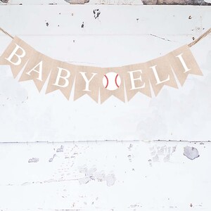 Baseball Party Decor, Baseball Baby Shower Decoration, Custom Babseball Baby Shower Decor, Baseball Birthday Party Banner Printable