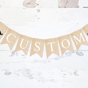 Mustache Burlap Banner, Mustache Name Banner, Personalized Name Banner, Nursery Decor, Mustache Banner, Baby Shower Banner Printable
