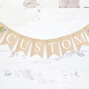 Custom Blue Cactus Decor, Summer Banner, Fiesta Birthday Decor, Cactus Decor, Personalized Cactus Banner, Custom Cactus Sign Printable