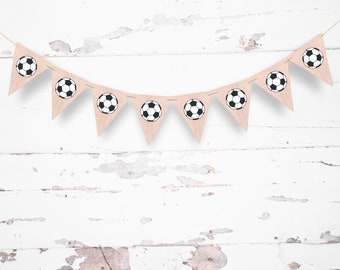 Soccer Burlap Banner, Soccer Banner, Soccer Decor, Soccer Party Sign, Soccer Party Printable