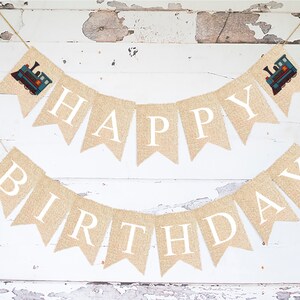 Train Party Decor, Happy Birthday Train Banner, Choo Choo Decoration, Vintage Train Sign Printable