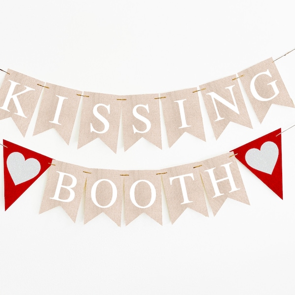 Kissing Booth Banner, Valentines Day Decor, Valentine's Day Banner, Kissing Booth Decor, Valentine Photo Prop Printable