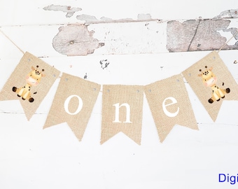 Giraffe één banner, eerste verjaardagsfeestdecoratie, Safari eerste verjaardag banner, Safari verjaardag decor, Giraffe verjaardag banner afdrukbaar