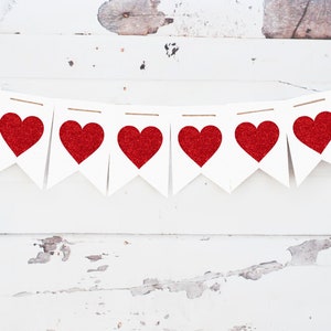 Valentine Day Decor, Vintage Valentine Banner, Red Glitter Hearts on Burlap, Rustic Valentines Day Banner, Valentine Photo Prop Printable
