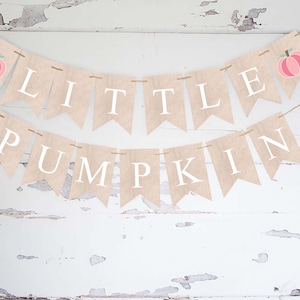 Little Pumpkin Banner, Watercolor Pumpkin Decor, Fall Birthday Party Decoration, Fall Baby Shower Decor, Pumpkin Party Garland Printable