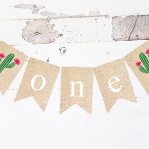 Pink Cactus One Banner, Fiesta First Birthday Party Decor, Cactus Party Decor, Fiesta Party Decor, First Birthday Fiesta Banner Printable