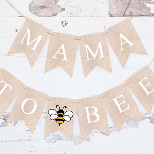 Bumble Bee baby shower decor, mama tot BEE banner, moeder als slinger, Bee baby shower, ouders om te zijn, mama om te zijn, jute banner afdrukbaar