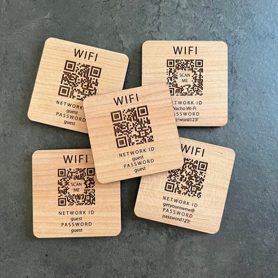 Wifi Password Sign Wifi QR Magnet QR Code Scanner Guest Wifi Password 