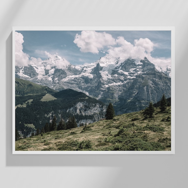 Switzerland Alps Print, Switzerland Digital Print, Mountain Print, Nature Print, Photography, Downloadable Print, Landscape