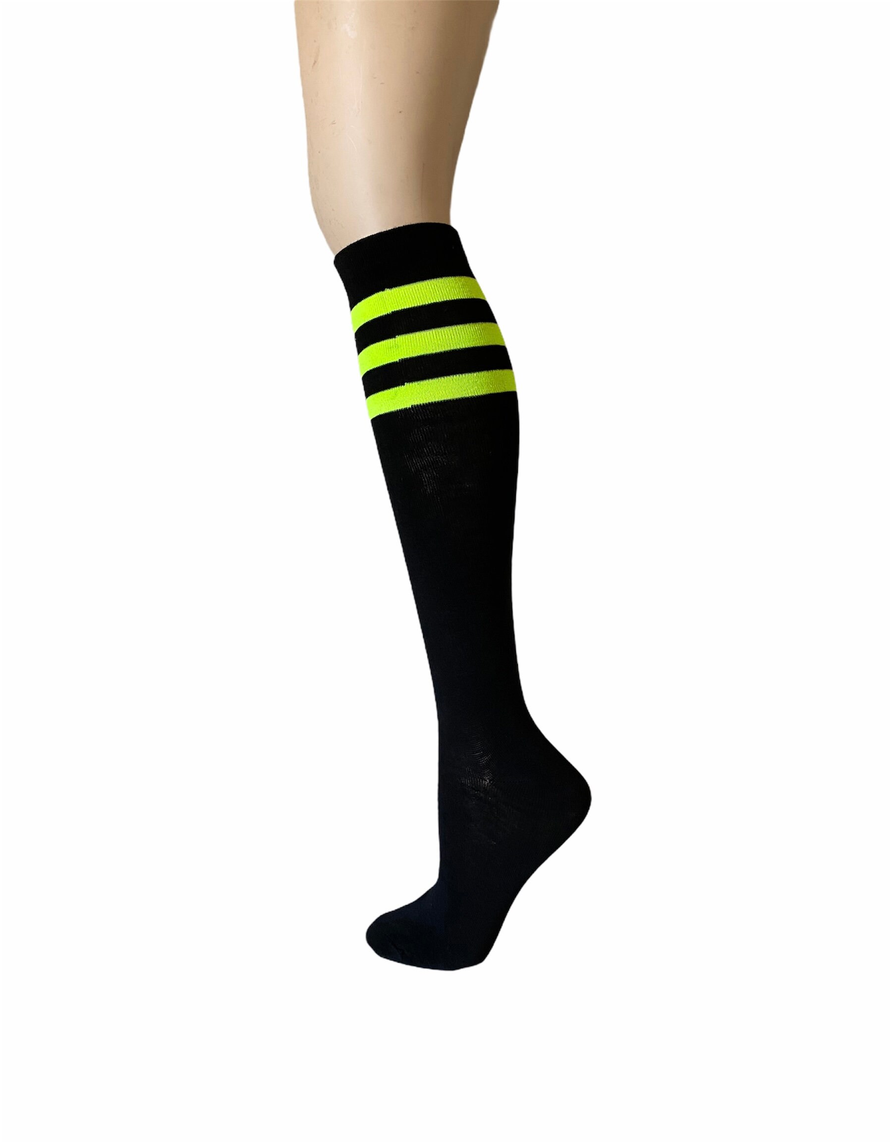NEON RAINBOW KNEE Socks, Stripe Over the Knee Socks, Athletic Socks, 80s  Accessories -  Israel