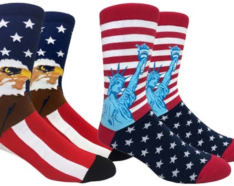 USA Nation Funny Crazy Socks For Men Women Teens Novelty Print Best Gifts Socks