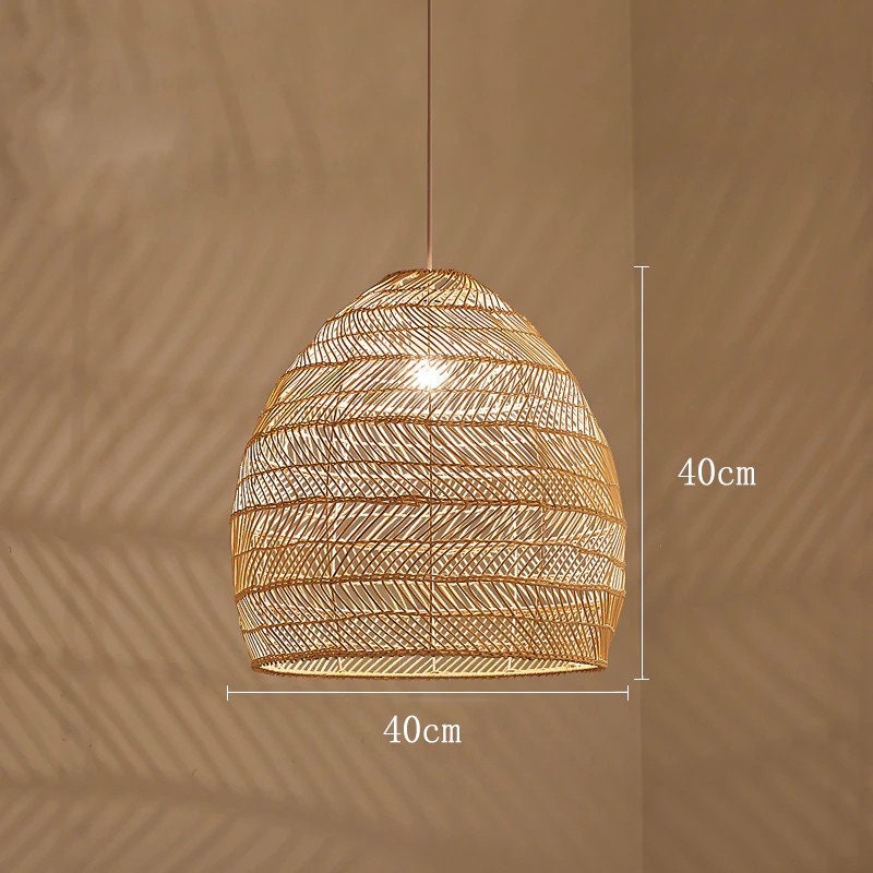Rattan Lamp Shade Pendant Lamp Living Room Lamp Bedroom Etsy UK