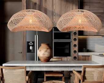 Rattan Nest Lamp shade, Pendant Lamp, Living room Lamp, Bedroom Lamp, Home Decor, Warm Lights, Chandelier