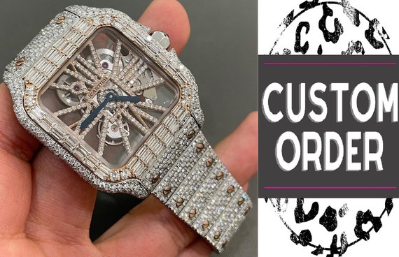 Cartier Skeleton Baguette Diamond Bezel 