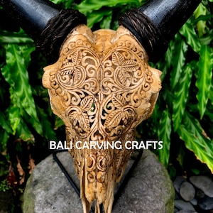 Goat Skull Carved, OrigInal Goat Skull Carving